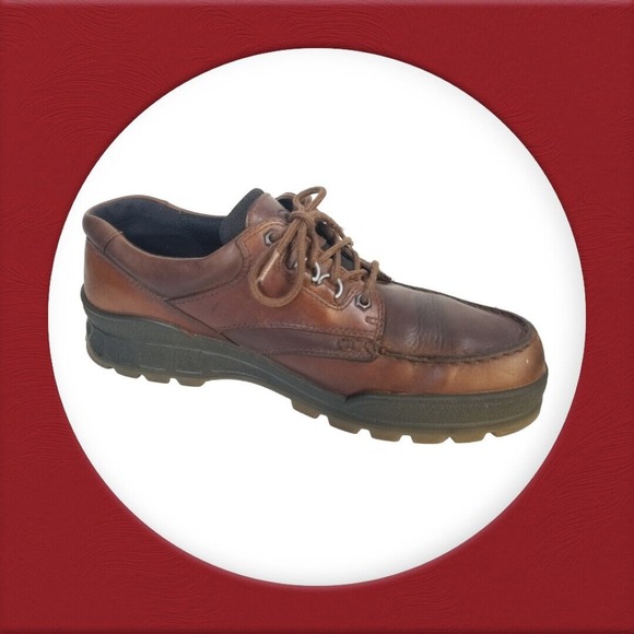 ECCO Track Gore-Tex Brown Leather Lace Up Sneaker Shoes Mens Euro 45‎ US 12 - Picture 8 of 16